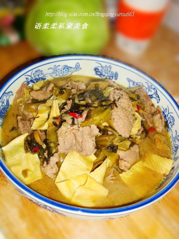 酸菜牛肉的做法