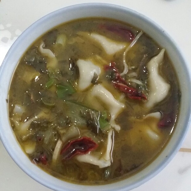 酸汤水饺的做法