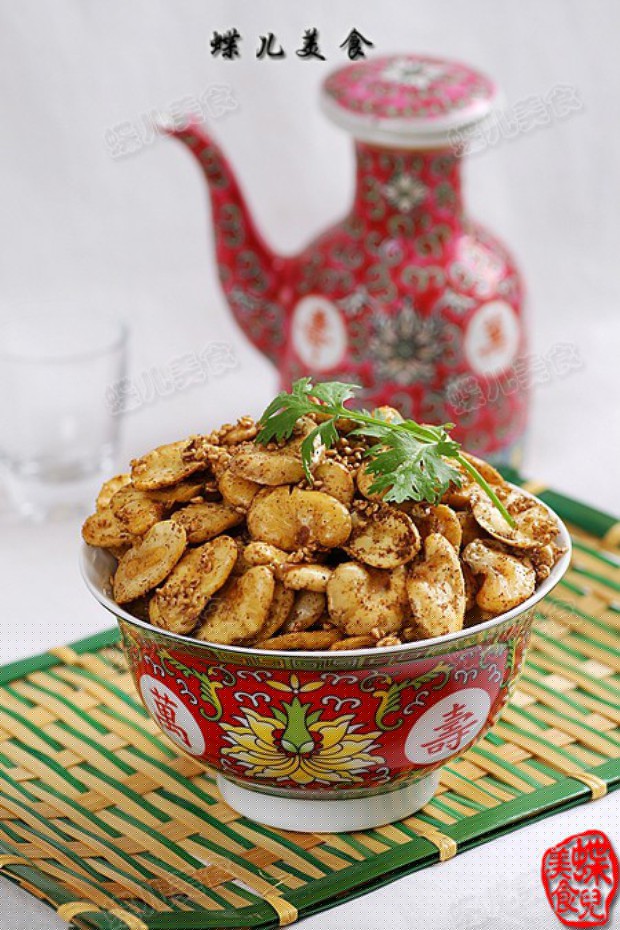 五香芝麻油酥蚕豆的做法