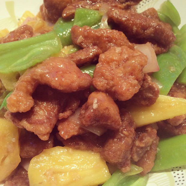 菠萝咕咾肉(酒酿汁)的做法
