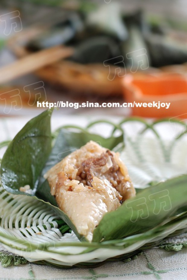 香菇鸡肉粽的做法