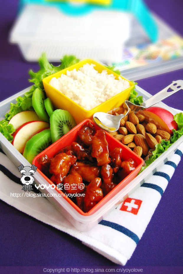 樱桃肉饭便当的做法