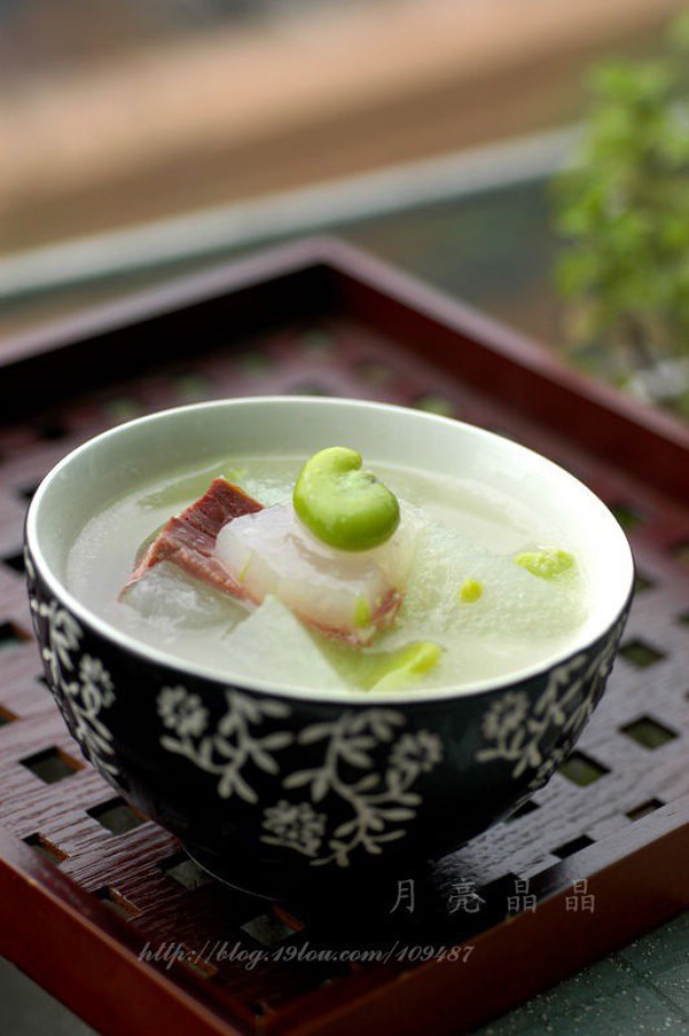 火腿蚕豆冬瓜汤的做法