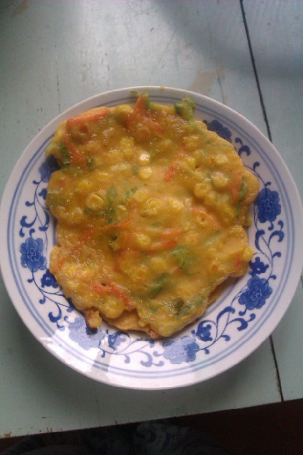 玉米粉蔬菜饼的做法