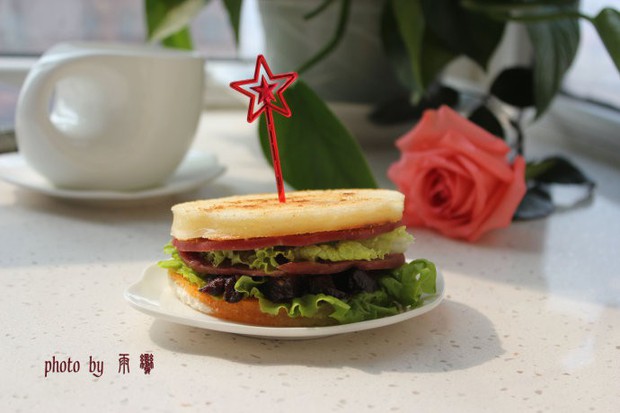 香菇酱火腿三明治的做法