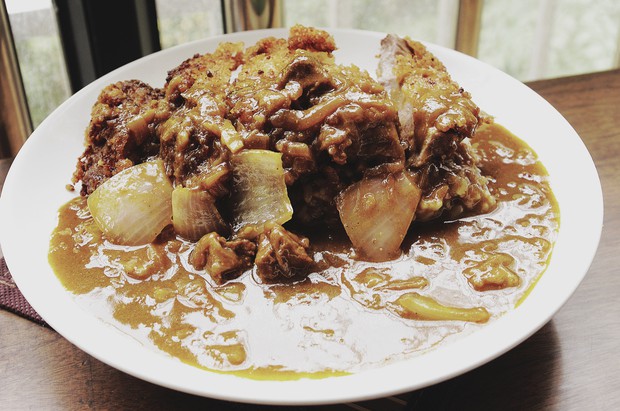 咖喱猪排饭的做法