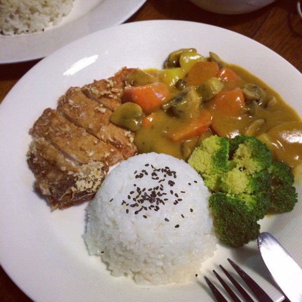咖喱猪排饭的做法