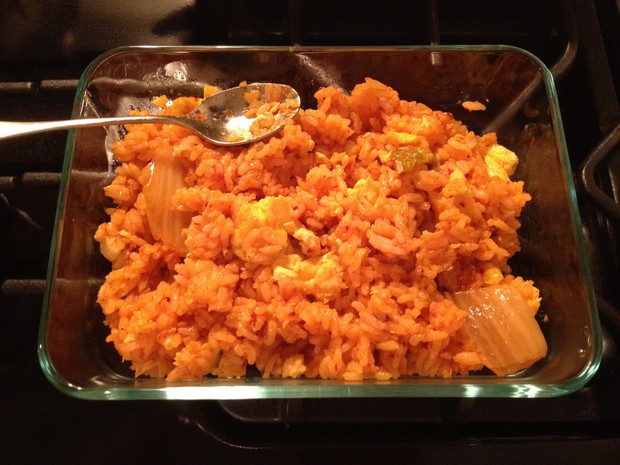 辣白菜炒飯的做法