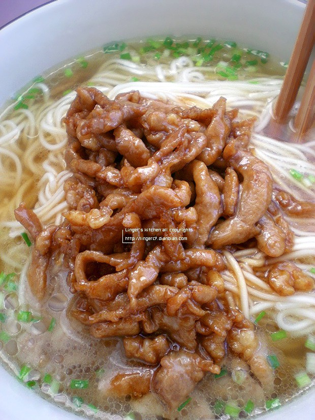 肉丝汤面的做法