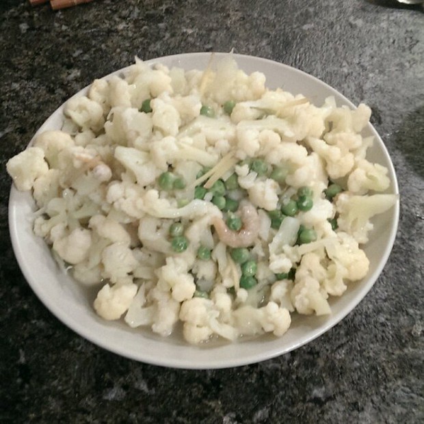 菜花炒豌豆的做法