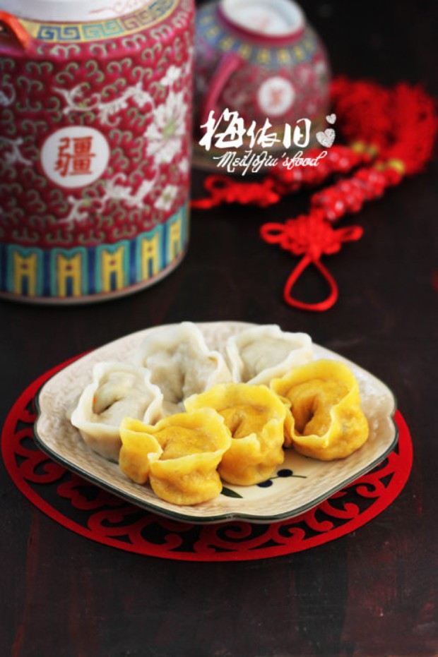 金银元宝水饺的做法