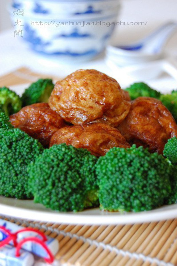 红烧油面筋塞肉的做法