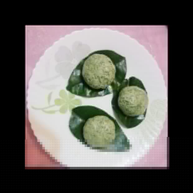 艾粑粑(青团)红豆黑芝麻黄糖馅的做法