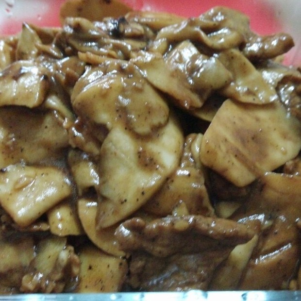 黑椒肉片杏鲍菇(快手菜)的做法