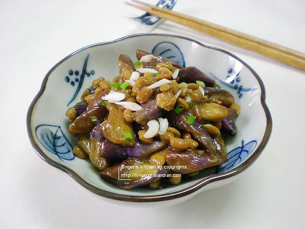 纳豆拌茄子的做法