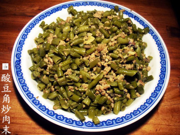 酸豆角炒肉末的做法