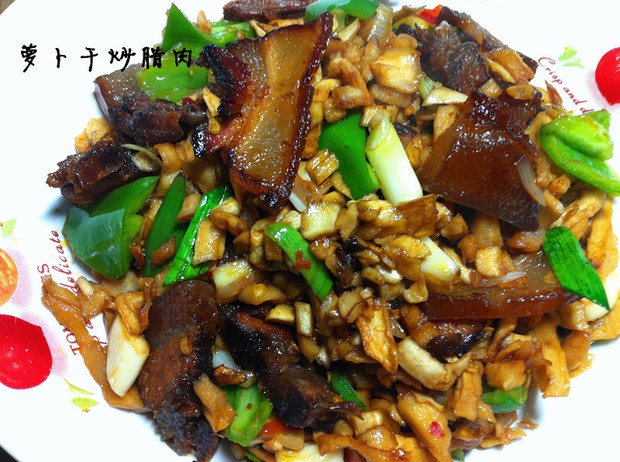 萝卜干炒腊肉的做法