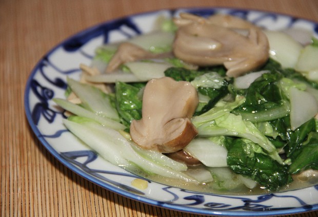 松茸炒奶白菜的做法