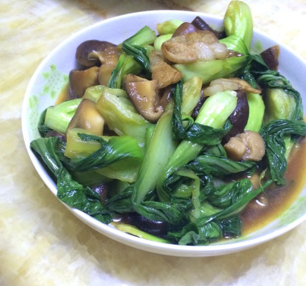 简单的香菇油菜(超家常的做法