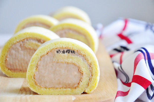 豆腐麻糬戚风蛋糕卷的做法