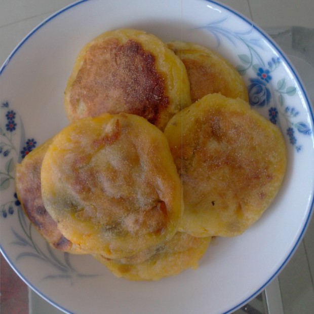 南瓜糯米豆包饼的做法