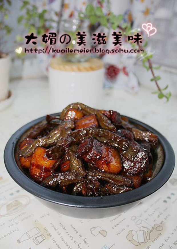 干豆角烧肉的做法