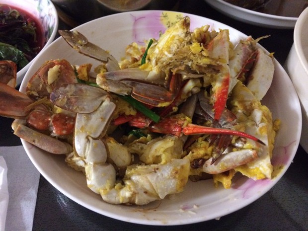 螃蟹炒蛋的做法