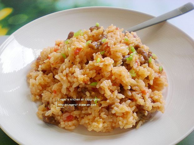 番茄牛肉炒饭的做法