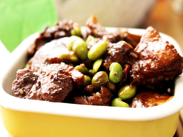 红烧毛豆仔鸭的做法