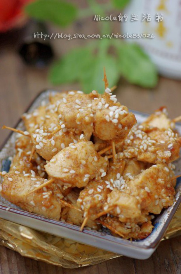 孜然牙签肉的做法