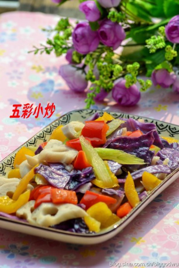 五彩小炒的做法