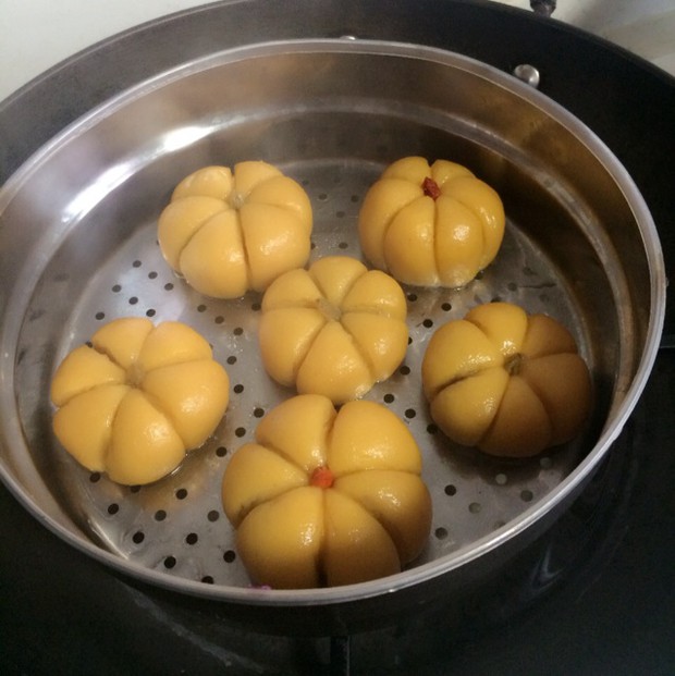 DIY简版南瓜饼(紫薯馅)的做法