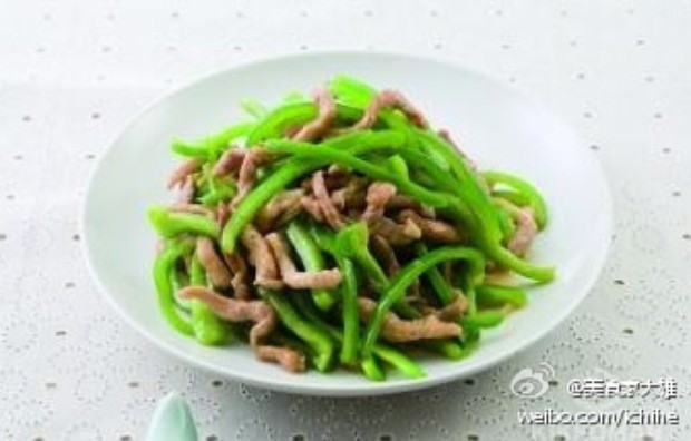 青 椒 肉 丝的做法