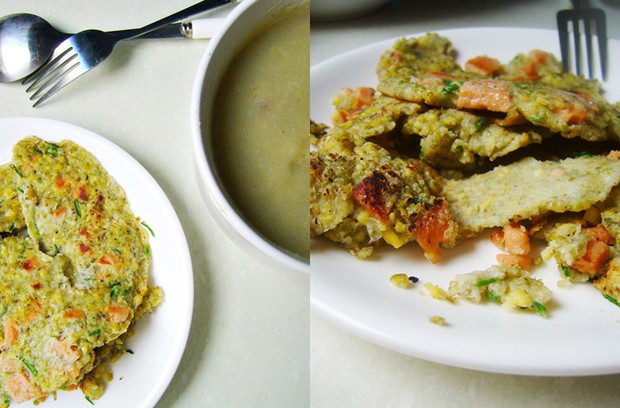 瘦身美颜早餐之绿豆米糊和煎饼的做法