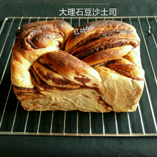 大理石豆沙吐司的做法