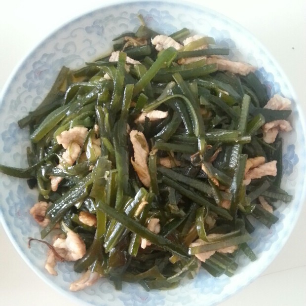 海带炒肉丝的做法