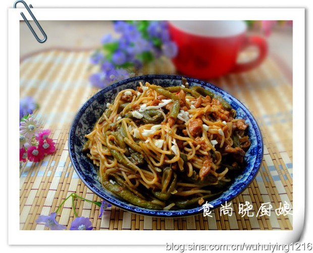 四季豆焖面的做法