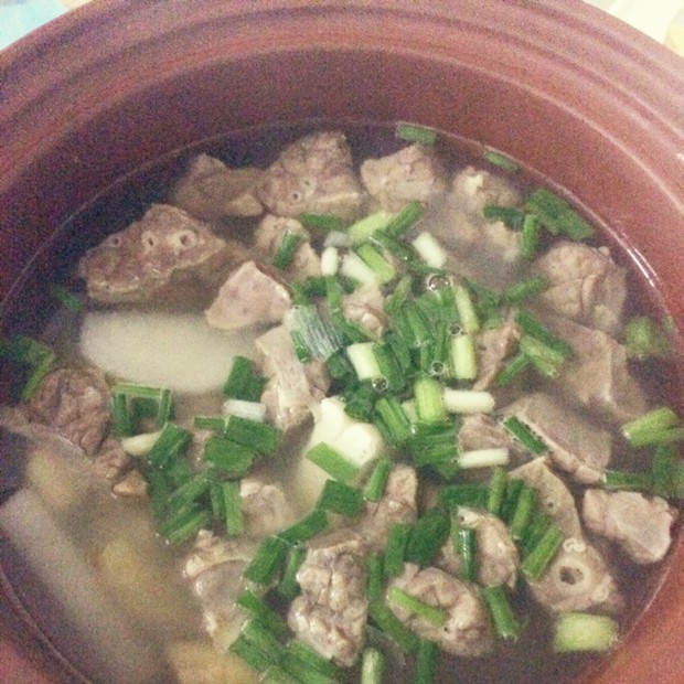 猪肺萝卜豆腐汤的做法