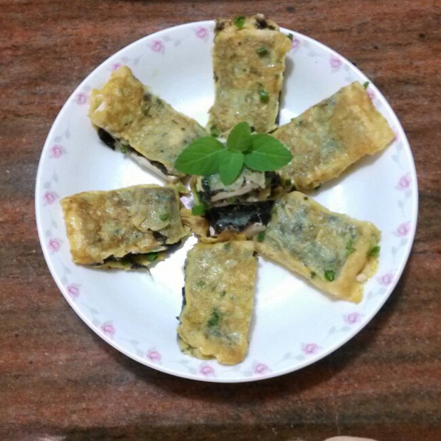 紫菜豆腐煎蛋的做法