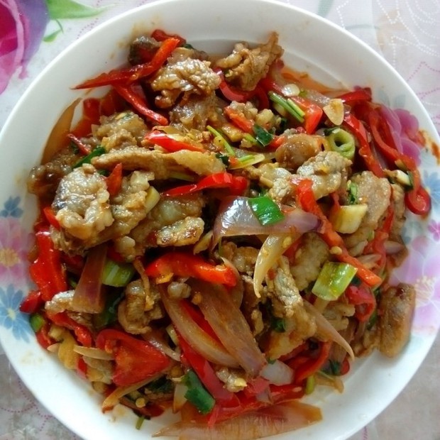 红辣椒炒羊肉(家常版)的做法