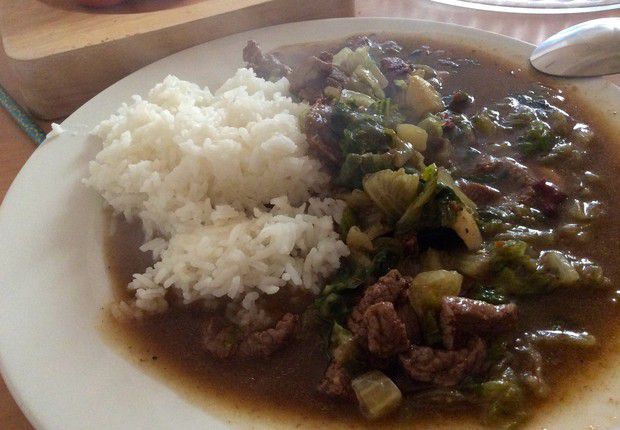 沙茶羊肉烩饭的做法