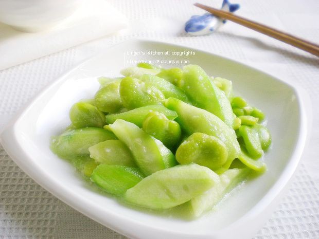 丝瓜青豆瓣的做法