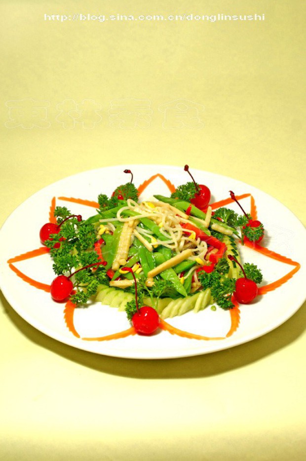 冬笋荷豆炒豆芽的做法