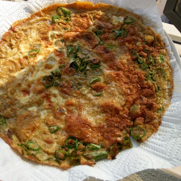 杭椒煎蛋饼的做法