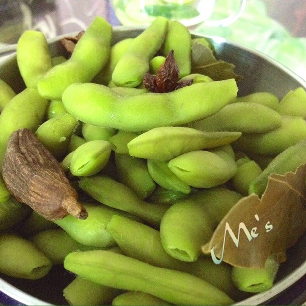 卤煮毛豆的做法