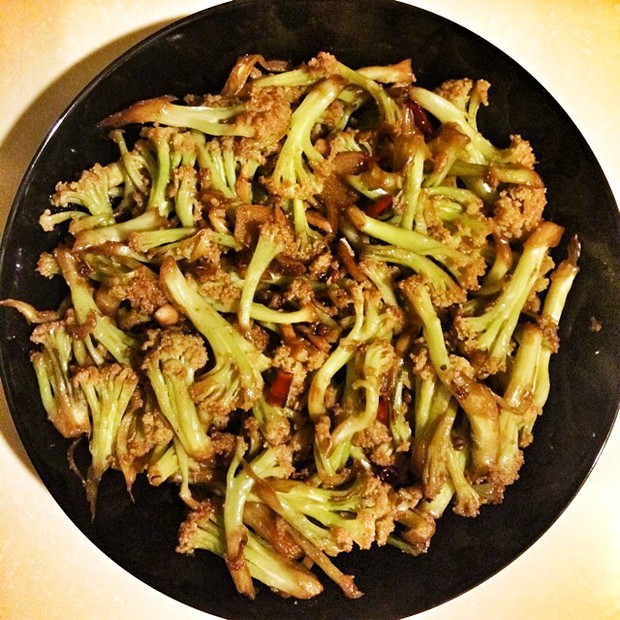 干锅菜花(不用小锅版)的做法