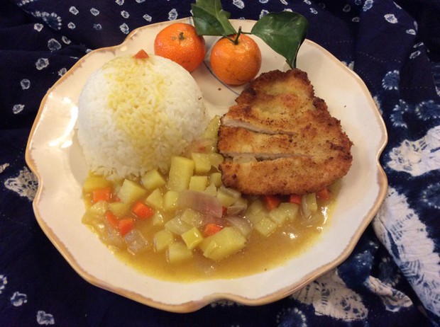 咖喱猪排饭的做法