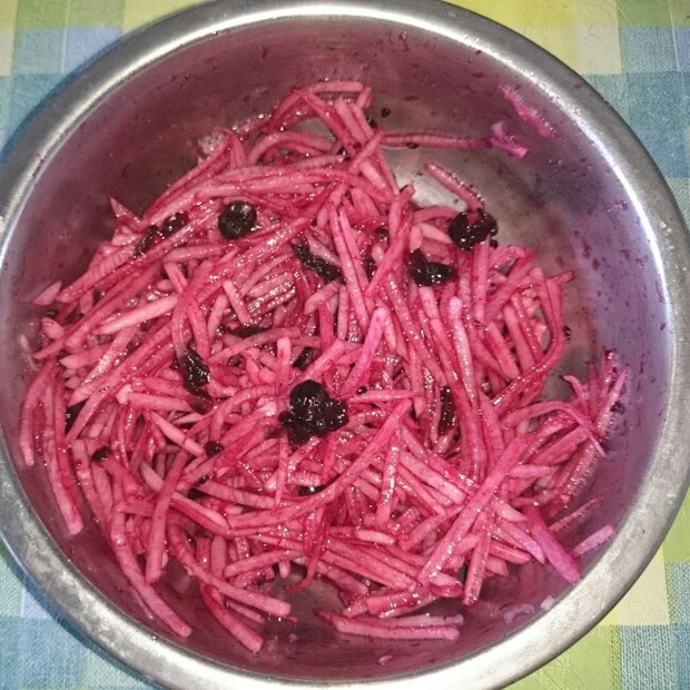 青柠蓝莓萝卜丝——酸甜脆爽止咳良方的做法