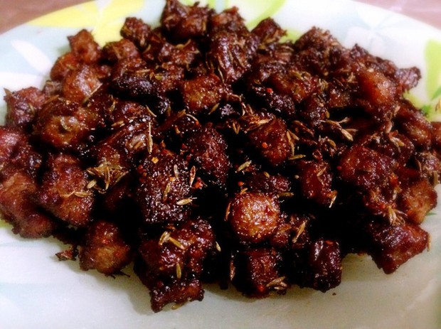 孜然牛肉粒的做法