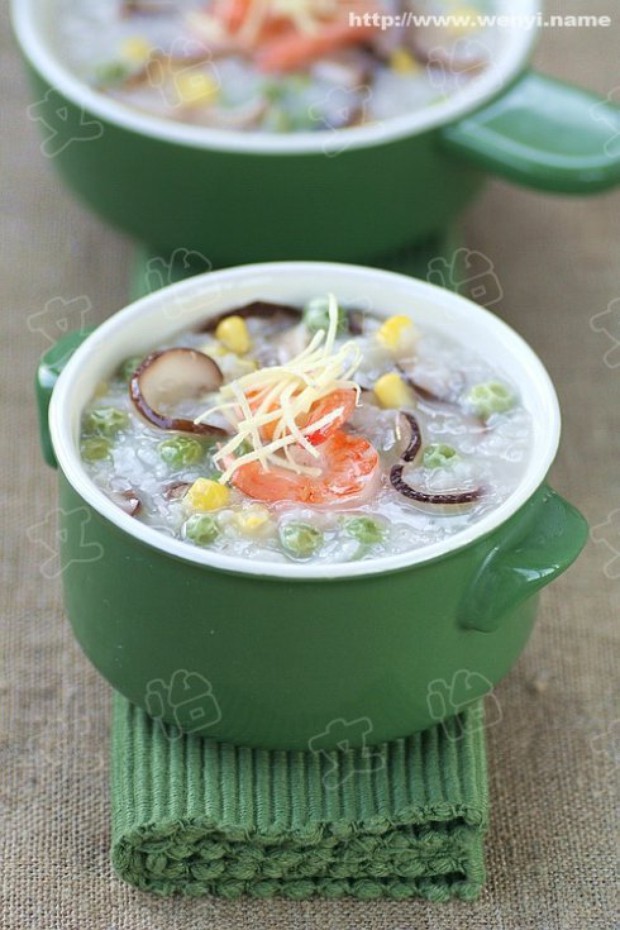 香菇田园蔬菜粥——文怡家常菜的做法
